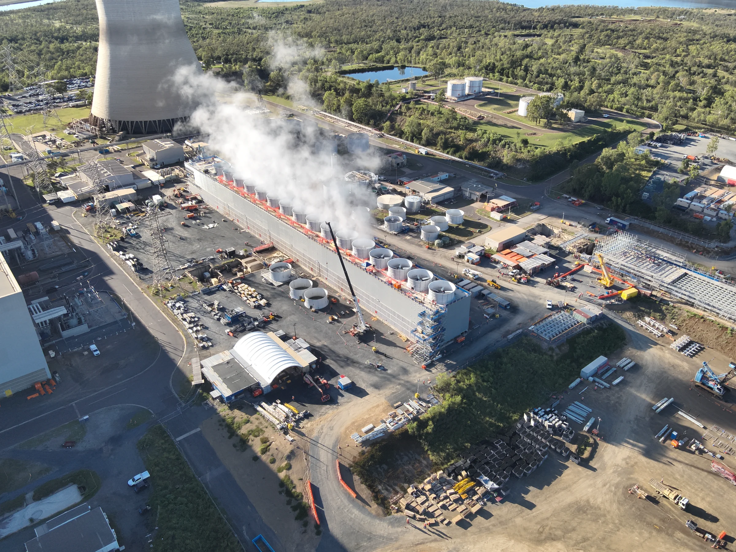 Waste to energy and biomass cooling installation